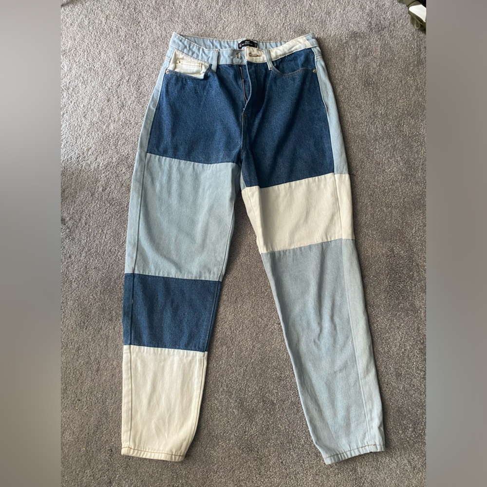 Three tone Mom Jeans